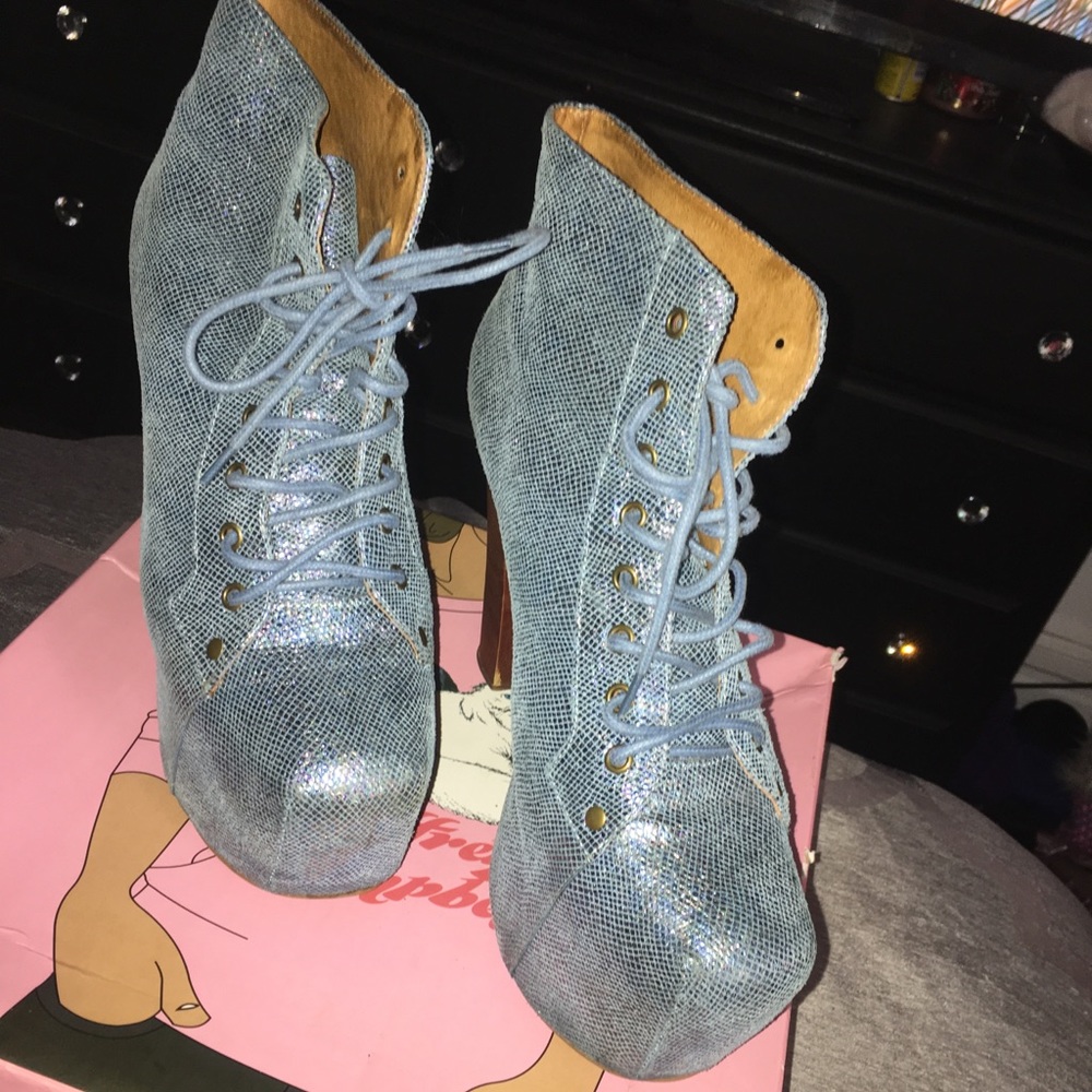 Jeffrey Campbell  Lita’s, in Blue mermaid, size10